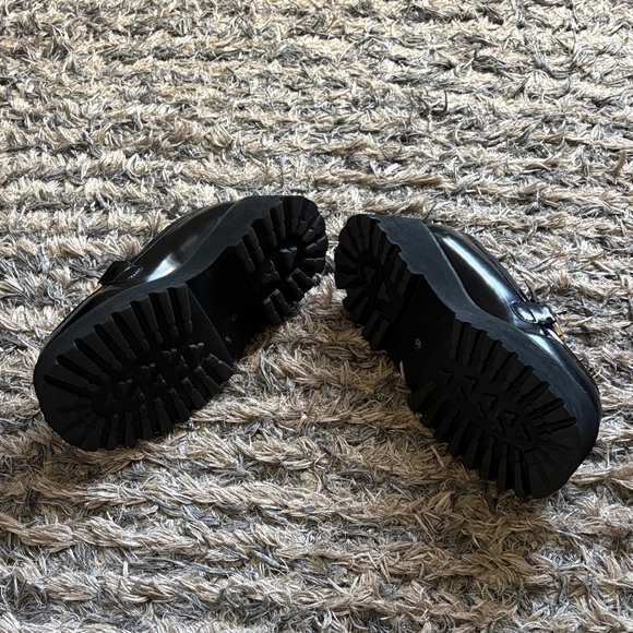 Jeffrey Campbell Black Loafers with Gold Accent - Picture 4 of 5